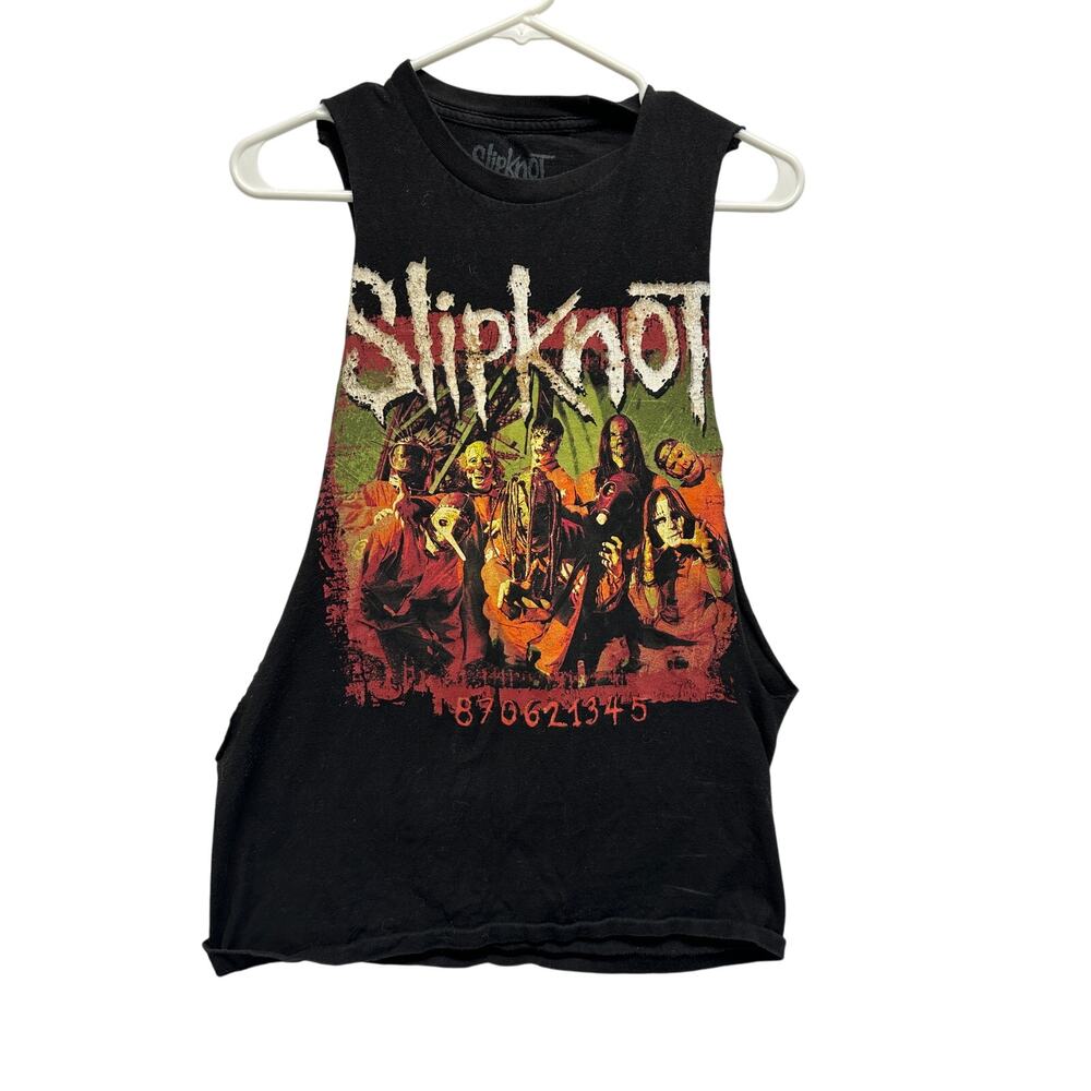 Slipknot 2019 Band Tee Cut Off Tank Distressed‎ Metalcore Grunge